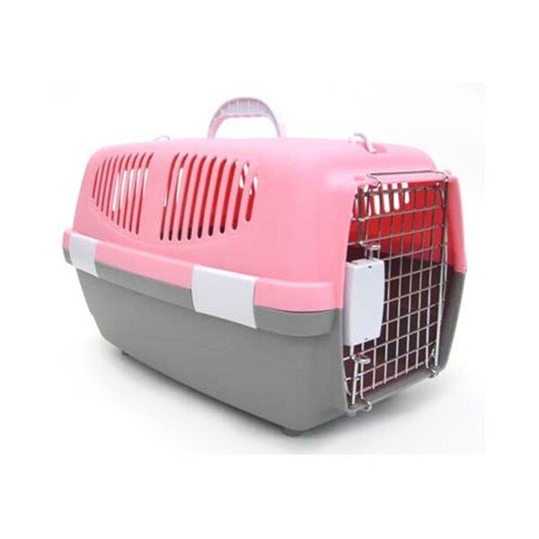 Peticare Small Plastic Carrier in Pink PE2690761 - main