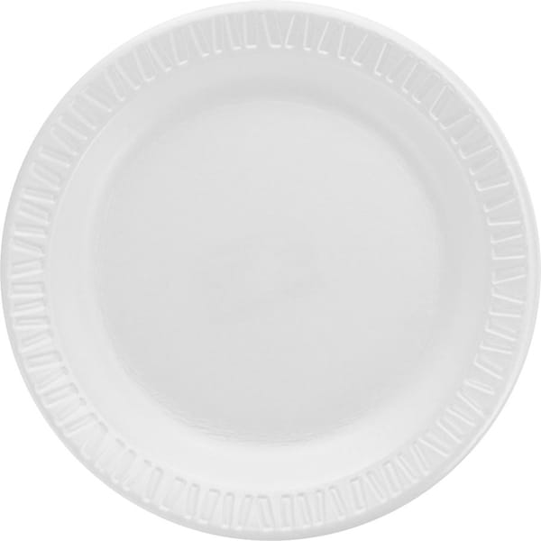 Dart Quiet Classic Laminated Foam Dinnerware Plates, 6", Wht, Round, PK1000 6PWQR - main