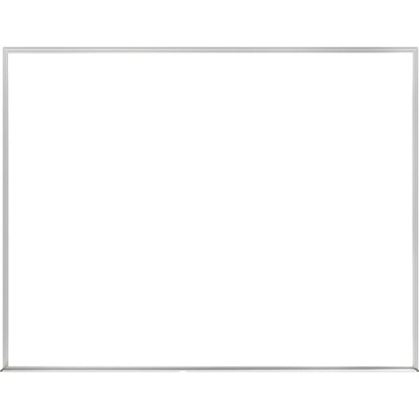 Ghent Dry Erase Board, Plastic, 24 in, 36 in, Aluminum Frame, White, Gloss M2-23-1 - main
