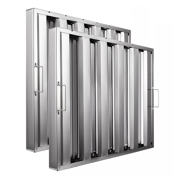 Amgood 25 in. x 20 in. x 2 in. Stainless Steel Hood Filter, 2PK SSHF-2520-2PK-Z - main