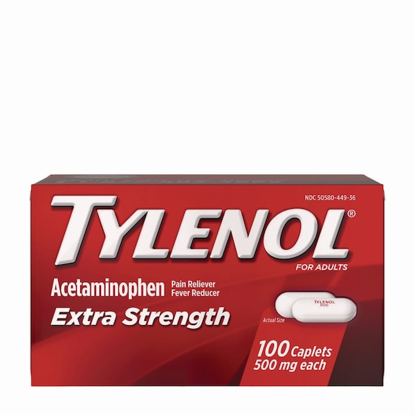 Tylenol Extra Strength Pain Reliever Caplets, 100 Count 044909 - main