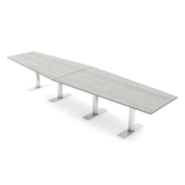 Skutchi Designs 14ft Hexagon Conference Table With Power | Harmony Series | 14 Person Meeting Room Table HAR-HEX.IR-48X168-T-K458-NA - main