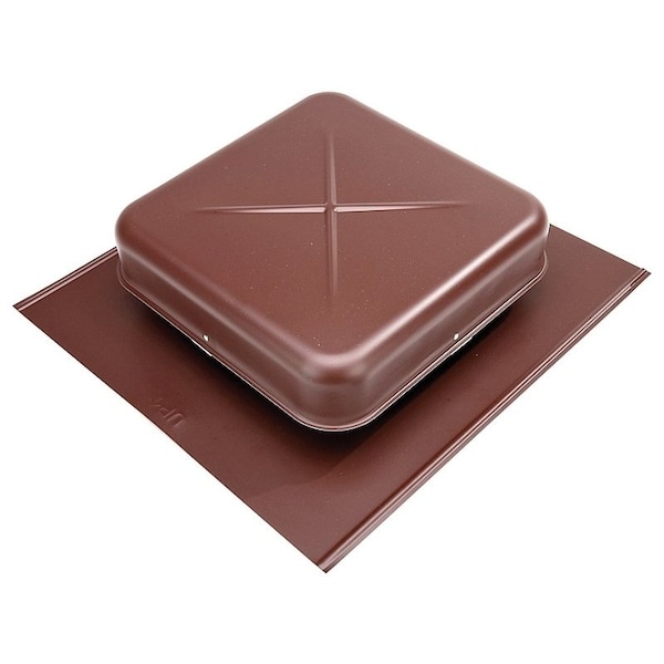 Lomanco ol 550BR Static Roof Vent, 15-3/8 in OAW, 50 sq-in Net Free Ventilating Area, Aluminum, Brown 550PROBR - main