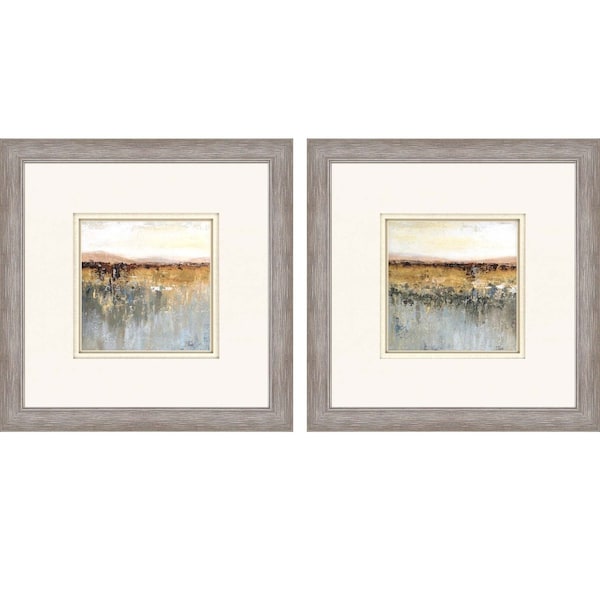 Homeroots Set Of Two Antique Contemporary Framed Art Silver Picture Frame Print Wall Art, 2PK 416713 - main