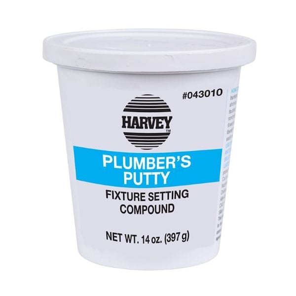 B & K Plumbers Putty 14 oz, Can, White, Solid 043010 - main