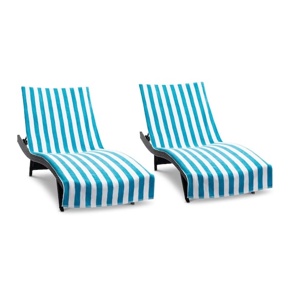 Hospeco California Cabana Chaise Cover 30x85 Blue - Pack of 2, 2PK P-CC-CABANA-BL - main