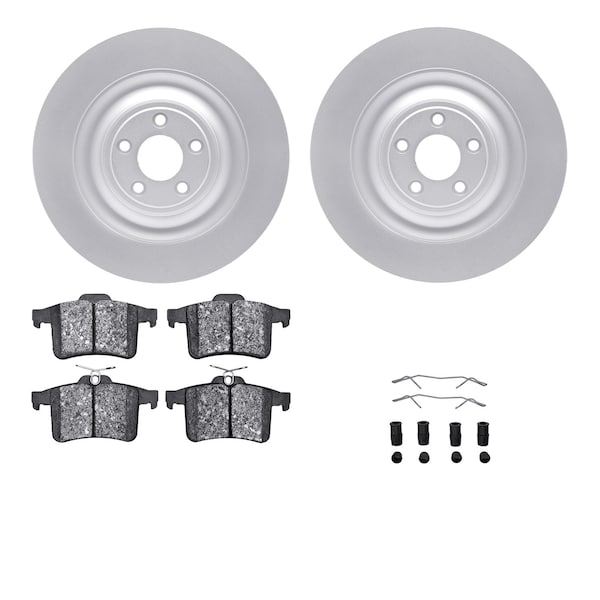 Dynamic Friction Co DFC GEOSPEC Coated Rotors with 5000 Brake Pads - Ceramic and Hardware 4512-20054 - main