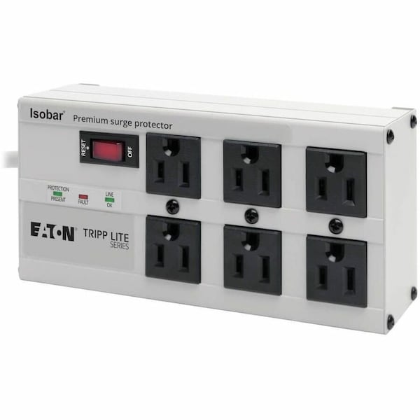 Eaton Tripp Lite Series Isobar 6-Outlet Surge Protector, 6 ft. Cord with Right-Angle Plug, 3330 ISOBAR6 - main