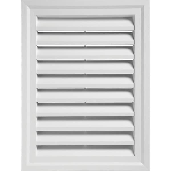 Ply Gem 24 x 30 Rectangular White Gable Attic Vent RECTGV2430 AW - main