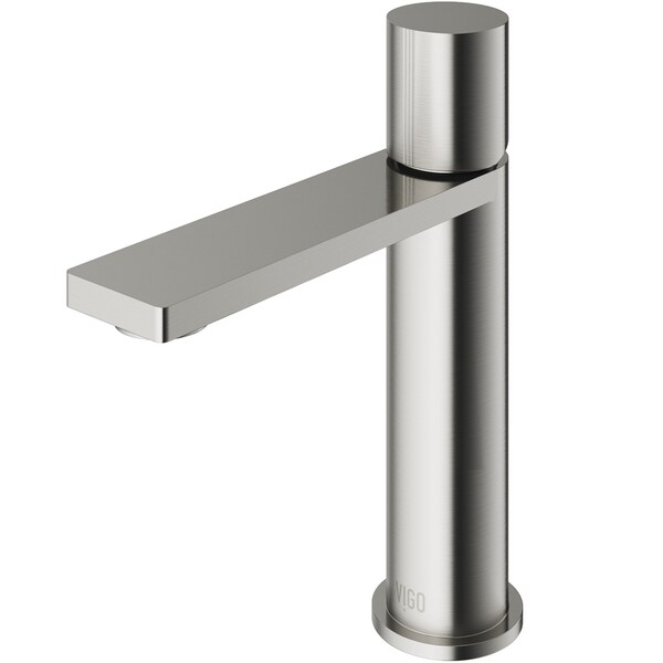Vigo Halsey Single Handle Single-Hole Bathroom Faucet in Brushed Nickel VG01045BN - main