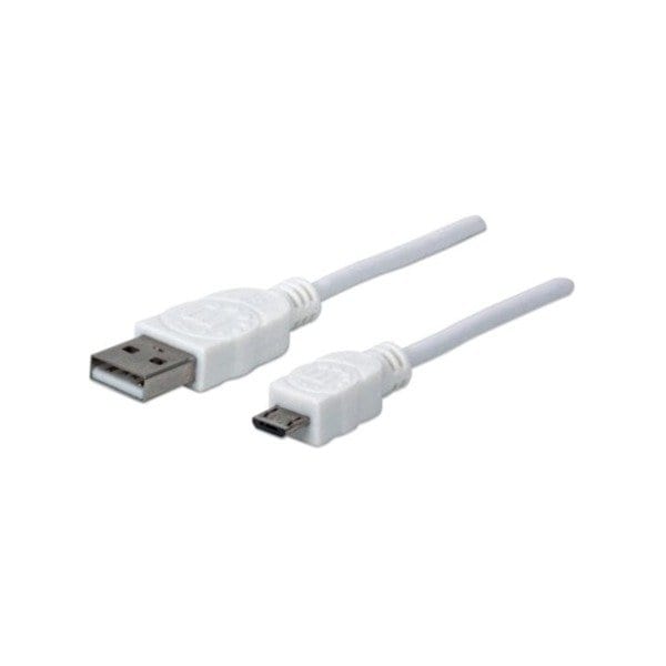Manhattan - Strategic 3.3 FT USB 2.0 CBL AM-MICRO BM WHT 323987 - main