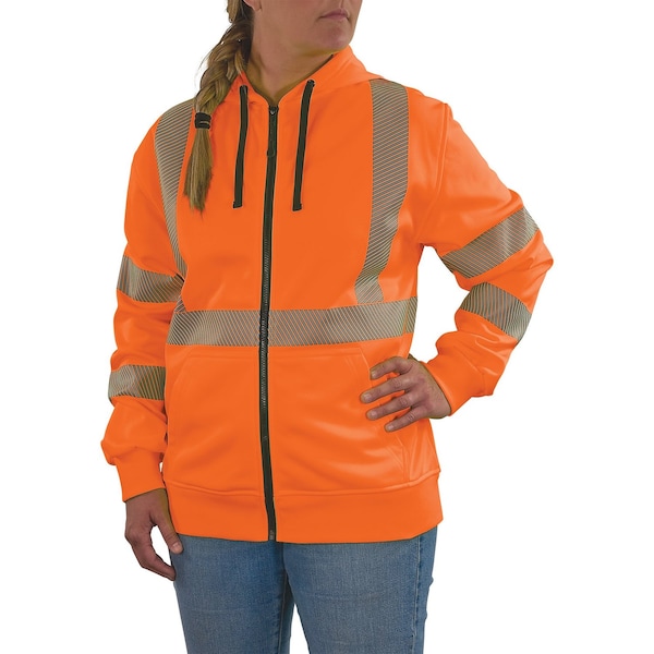 Ergodyne Hi-Vis Sweatshirt, 2XL, Orange 22906 - main