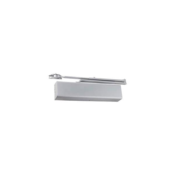 Schlage Lock Co Medium Duty Closer Slim Cover, Adjustable 1-6, HW/ Hold Open Parallel Arm, Powder Coated Aluminum DCM1000.STD.SLIM.HW/PA.ALUM - main