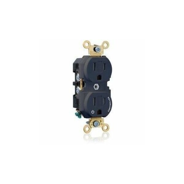 Leviton Extra Heavy Duty Controlled Duplex Receptacle 15 Amp, 125 Volt 5262-1PE - main