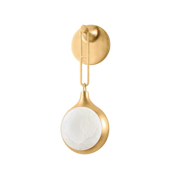 Corbett Lighting Noz Nozawa X Riviere 1 Light Wall Sconce 6 In. Vintage Gold Leaf 465-01-VGL - main