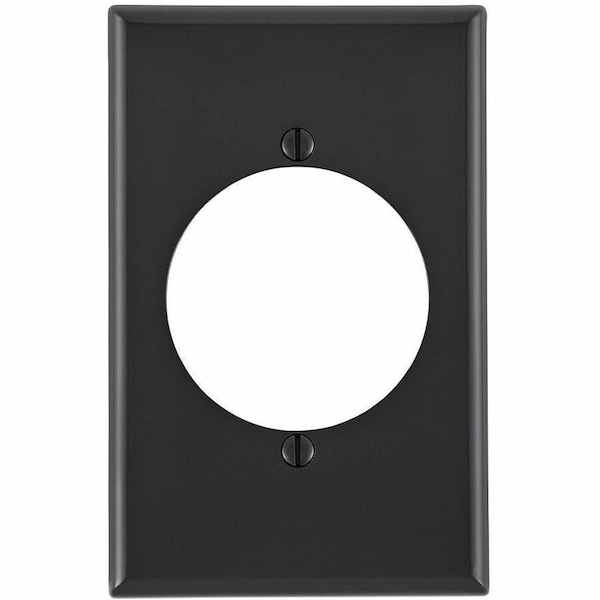 Leviton Receptacle Wallplate, Midway Size, Gang 1, Black 80728-E - main