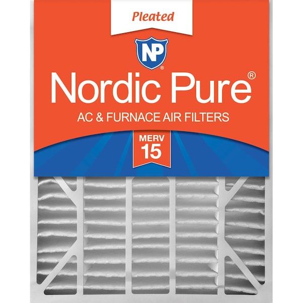 Nordic Pure 20x25x6 Pleated Air Filter, High Capacity, Electrostatically Charged Synthetic Media, MERV 15 20x25x6ASGM15-1 - main