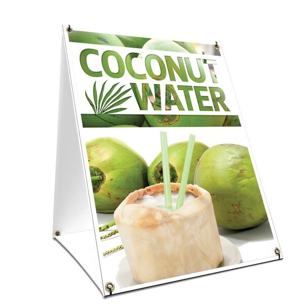 Signmission Coconut Water, 36 Inch x 24 Inch A-frame Yard Sign, Plastic Sign SBC-2436-Coconut Water - main