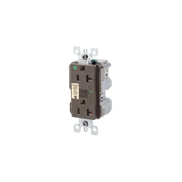 Leviton PlugsandReceptacles, 20A, 125VAC, Wht, Nylon 8380-W - main