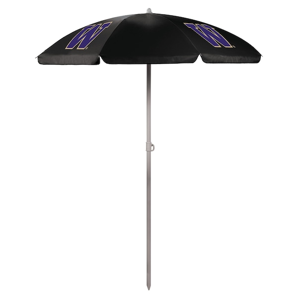 Picnic Time Family Of Brands NCAA Washington Huskies Outdoor Canopy Sunshade Beach Umbrella 5.5' - Small Patio Umbrella 822-00-179-624-0 - main