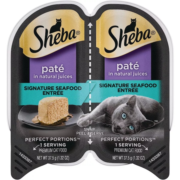 Sheba Perfect Portions Pate 2.6 Oz. Adult Signature Seafood Wet Cat Food 798763 - main