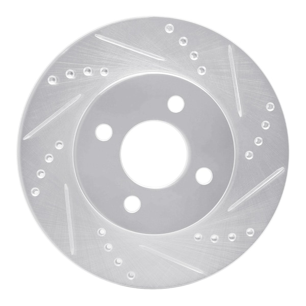 Dynamic Friction Co DFC Brake Rotor - Drilled and Slotted - Silver 631-53002R - main