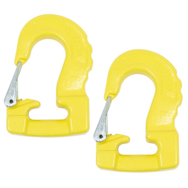 Mytee Products Round Sling Hook, Yellow, 8400 lbs WLL, 2PK RSH-8400-Yx2 - main