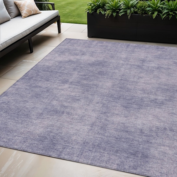 Homeroots 5' X 8' Purple Washable Indoor Outdoor Area Rug 598855 - main