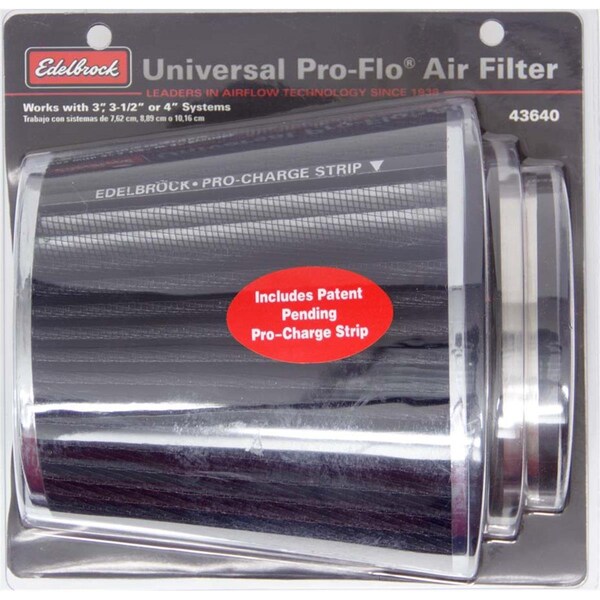 Strike3 43640 6.7 in. Tall Pro-Flo Air Filter Cone, Black & Chrome ST3610456 - main