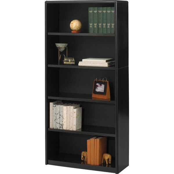 Safco ValueMate Economy Bookcase, 6-Shelf, Black 7174BL - main