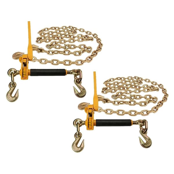 Mytee Products 2 Pack 3/8in X 16ft G70 Chain 5/16-3/8 Peerless QuikBinder Kit H5125-0658, 7100lbs CB-PQB-516x2-CH3816x2 - main