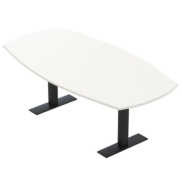 Skutchi Designs Arc Boat Conference Table With Power, 48 in W, 72 in L HAR-ABOT-48X72-T.BK-W960-NA - main