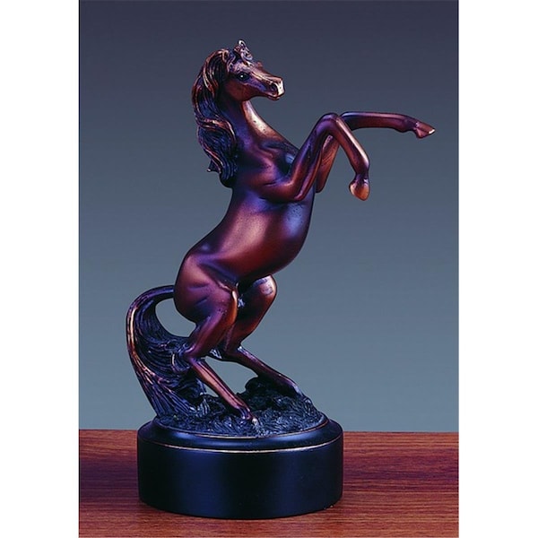 Marian Imports F Standing Horse Bronze Plated Resin Sculpture - 4.5 x 3 x 7 in. 53002 - main