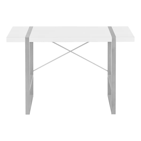 Homeroots 49" White and Gray Computer Desk 489983 - main