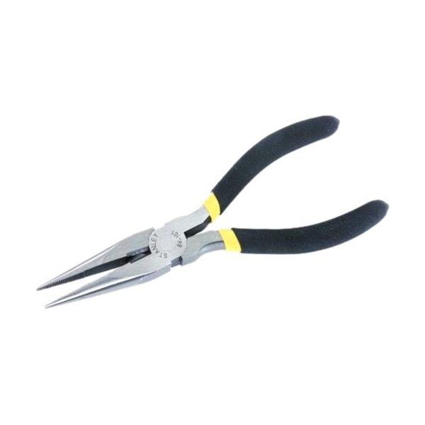 Stanley 6 in Long Nose Cutting Pliers 1 1/4 Jaw Opening Dipped Handle 84-101 - main