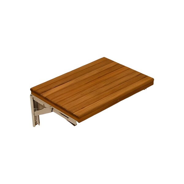 Homeroots 17" Premium Wall Mount Teak Shower Bench 402207 - main
