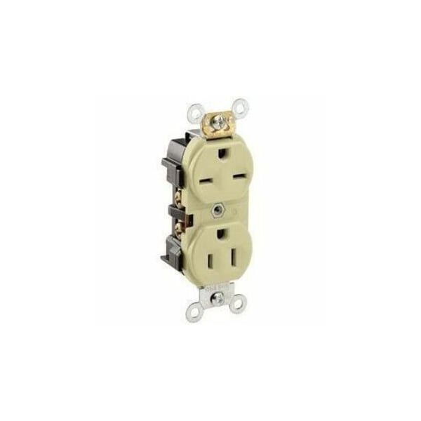 Leviton Industrial Series Heavy Duty Grade Duplex Receptacle, 15 Amp, 125/250 Volt 5292-I - main