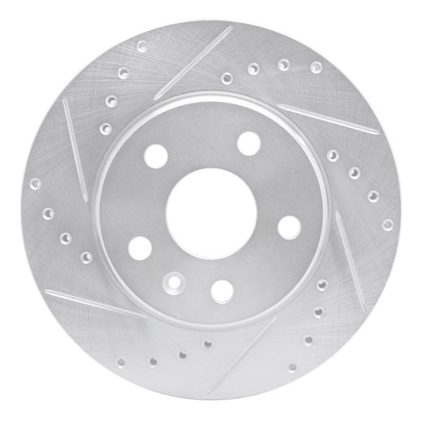 Dynamic Friction Co DFC Brake Rotor - Drilled and Slotted - Silver 631-45014L - main