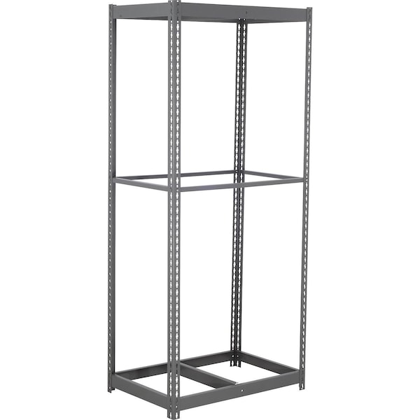 Global Industrial 3 Shelf, Commercial Duty Boltless Shelving, Starter, 48"W x 18"D x 84"H, No Deck B3165533 - main