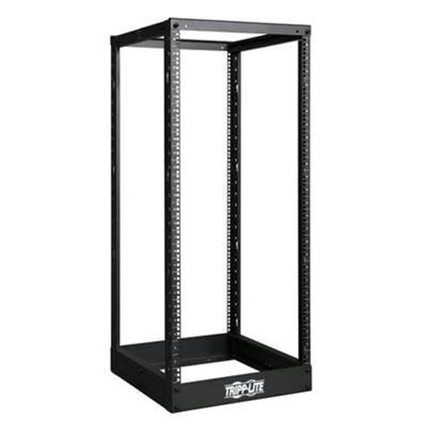Doomsday 4-Post Open Frame Rack Cabinet Square Holes 1000lb Loadcap Black DO3465285 - main