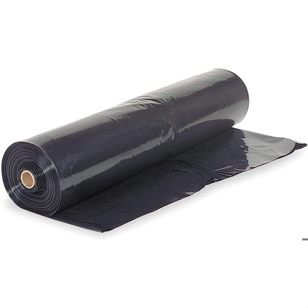 Farm Plastic Supply Crawl Space Vapor Barrier, 10 Mil, Black Vapor Barrier, 24ftx100ft Z-Black10MilCrawl-4006 - main