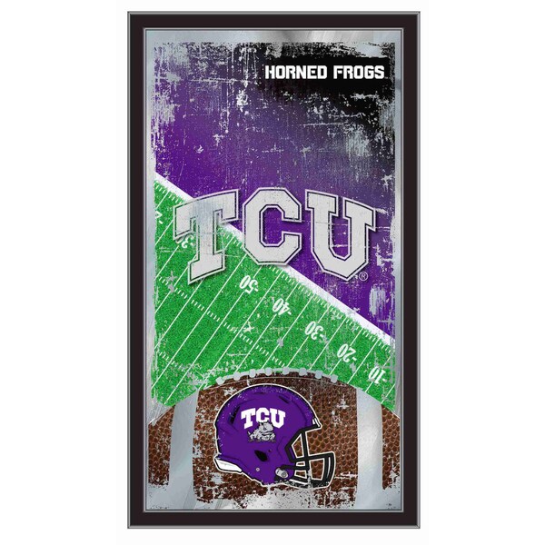 Holland Bar Stool Co TCU 15" x 26" Football Mirror MFtblTexChr - main