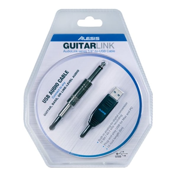 Alesis AudioLink Series 1/4-in-to-USB Cable requires 1/4-in guitar output GUITARLINK - main