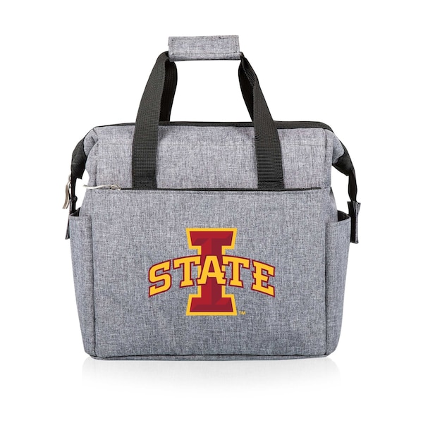 Picnic Time Family Of Brands NCAA Iowa State Cyclones On The Go Lunch Bag Cooler - Soft Cooler Lunch Box, Heathered Gray 510-00-105-234-0 - main