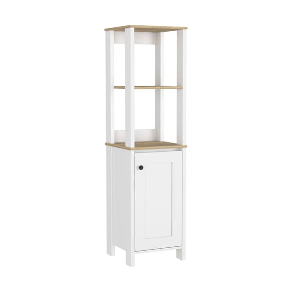 Homeroots 16" White Wood Freestanding Single Door Bathroom Vanity 543596 - main