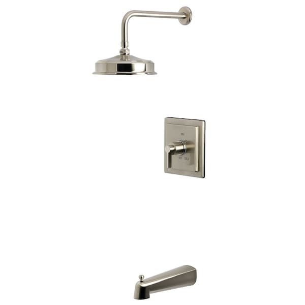 Kingston Brass Single-Handle Pressure Balanced Tub and Shower Faucet, Brushed Nickel KB5898NDL - main