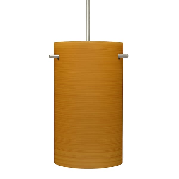 Besa Lighting Besa Tamburo 5 Pendant, Oak, Satin Nickel Finish, 1x 100W MAX E26 Base 1JT-4005OK-SN - main