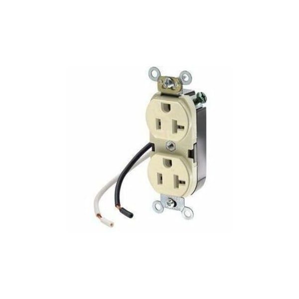 Leviton Leaded Dup 20A 125V Self-Gr Ivr 5340-CI - main
