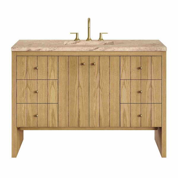 James Martin Vanities Hudson 48" Single Vanity, Light Natural Oak, w/ 3 CM Tajnar Eclos Top w/FreePower Wireless Charger 435-V48-LNO-FTJR - main