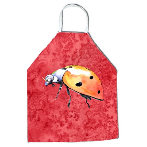 Carolines Treasures 27 H x 31 W in. Lady Bug on Red Apron 8868APRON - main